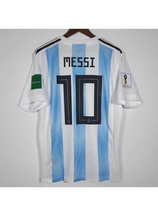 Argentina 2018 Argentina home retro football uniform #10 MESSI retro football jersey a gift for fans and friends - Image 1
